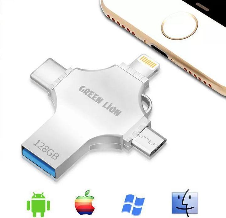 Image du produit Green Lion Lecteur flash USB 4 en 1 256 Go (256 Go, USB-C)