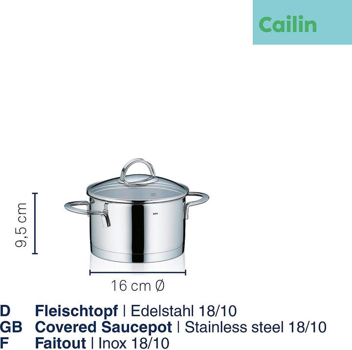 Produktbild Kela Cailin (16 cm, Kochtopf, Edelstahl)