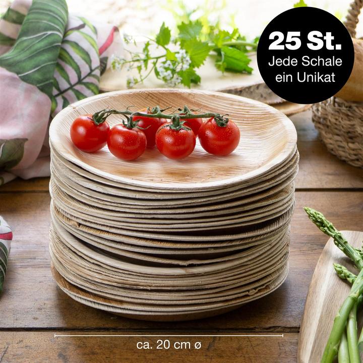 Actual product image Moritz & Moritz Palm leaf tableware 25 pieces (25 x)