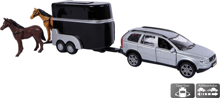 Actual product image NoName Volvo XC90 die cast with horse trailer