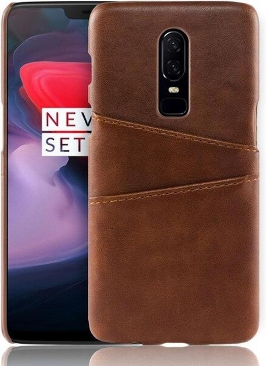 Produktbild Screenguard OnePlus 6T CardCaddy Leder Backcase mit Kartenfächern (OnePlus 6T)