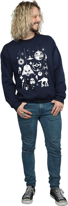 Actual product image Star Wars Mens Christmas Decorations Sweatshirt (XXL)