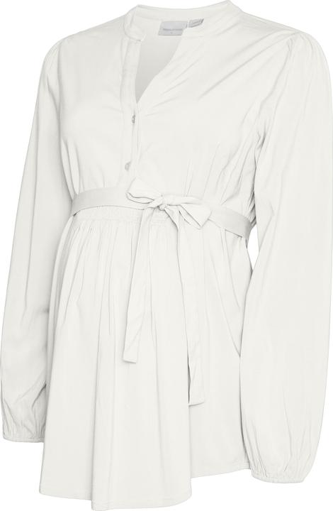 Produktbild Mamalicious Normal geschnitten Mandarin Kragen Elastische Bündchen Ballonärmel Top Bluse (XXL)