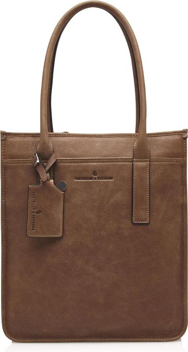 Actual product image Castelijn & Beerens & Beerens - Carisma Laptop shopper 15.6 RFID | cognac -