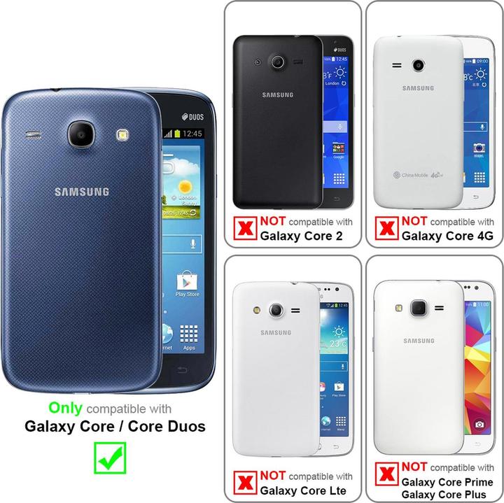 Productafbeelding Cadorabo Flip met structuurhoes (Samsung Galaxy Core, Samsung Galaxy Core Duo's)