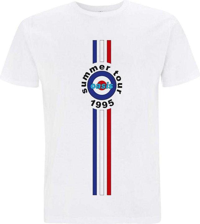 Oasis Erwachsenen Sommer Tour 1995 Streifen Detail T-shirt