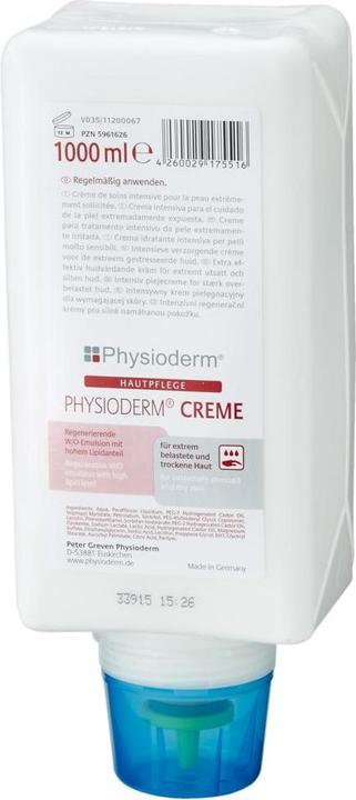 PGP Physioderm Hautpflege Creme intensiv rückfettend 1000 ml Faltflasche (Körpercreme, 1000 ml)