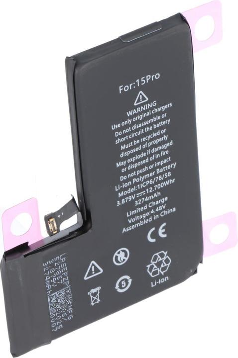 Actual product image AccuCell Akku Apple iPhone 15 Pro, A3011, 1/CP6/78/58