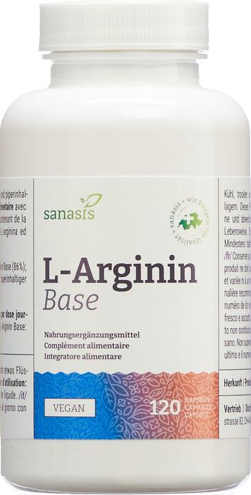 Immagine prodotto Sanasis L-Arginina Base Capsule (120 Pezzo/i, Pillole, 119 g)