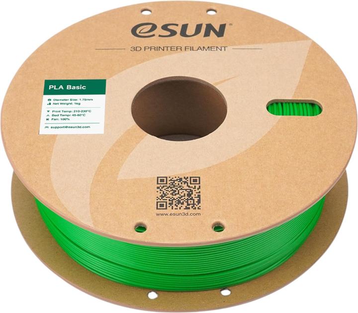 Image du produit eSUN PLA BASIC 1,75mm GREEN 1kg (PLA, 1.75 mm, 1000 g, Vert)