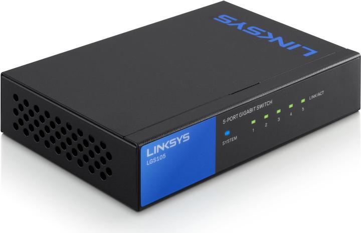 Actual product image Linksys Unmanaged Gigabit Switch 5-Port (5 Ports)