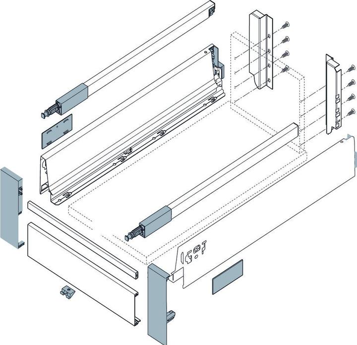 Immagine prodotto Blum Z31L136A Parte anteriore c. binario tra