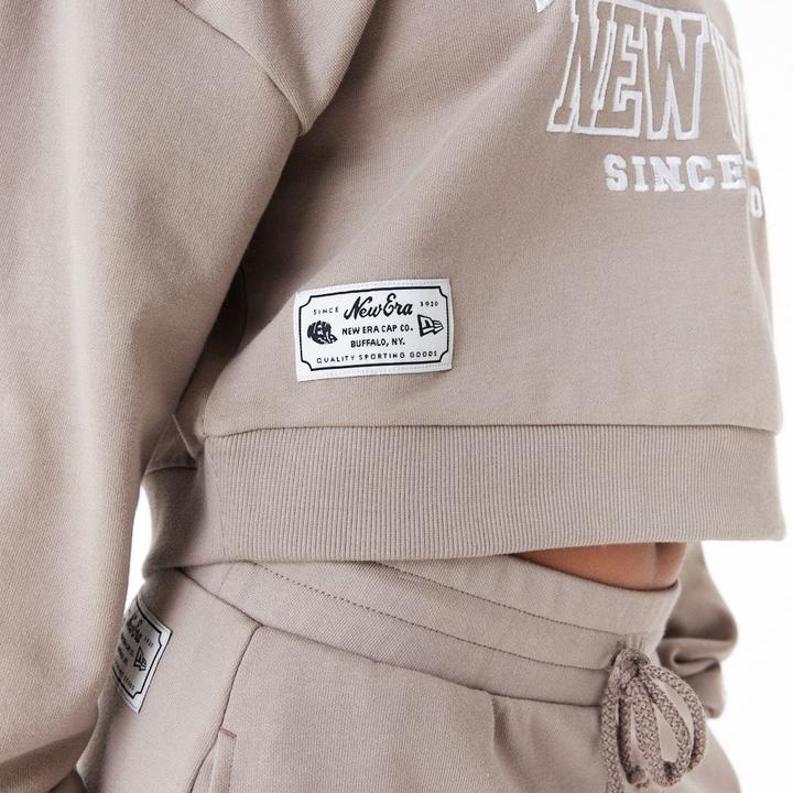 Produktbild New Era Ladies Cropped Fleece Hoody ash brown - L (L)