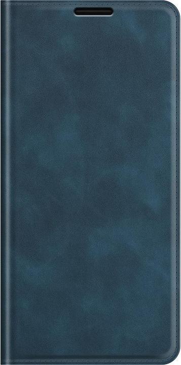 Actual product image Cover-Discount Galaxy S22 Ultra - Silky Stand Flip Case Cover dark blue (Samsung Galaxy S22 Ultra)