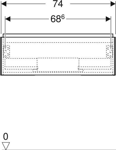 Immagine prodotto Geberit Mobiletto ONE, 1 cassetto, 74x26,6x47cm, 505.072.00. (52 x 47 x 31 cm)