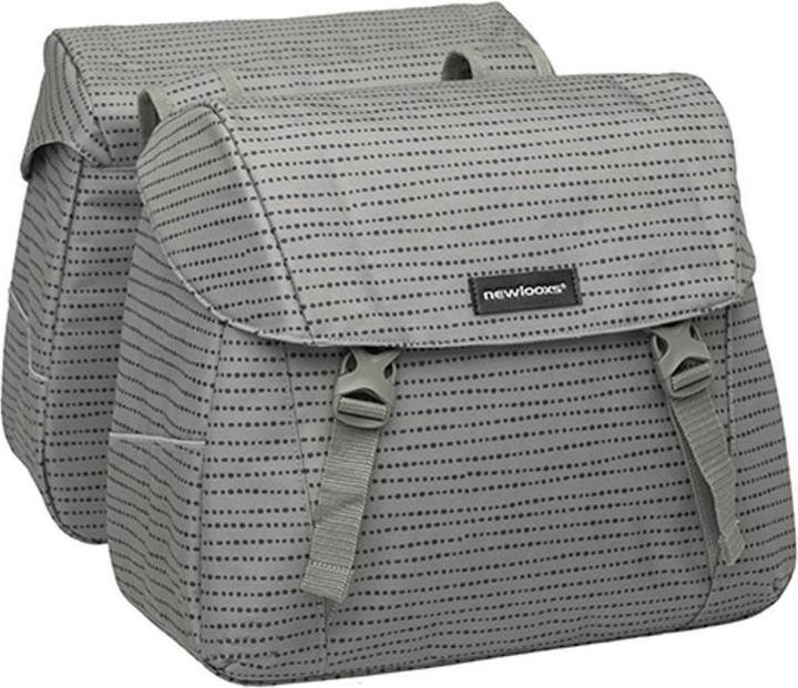 New Looxs fietstas NewLooxs Joli Double Nomi 37,0 liter 38 x 18 x 30 cm - grey (37 l, Gepäckträgertasche)