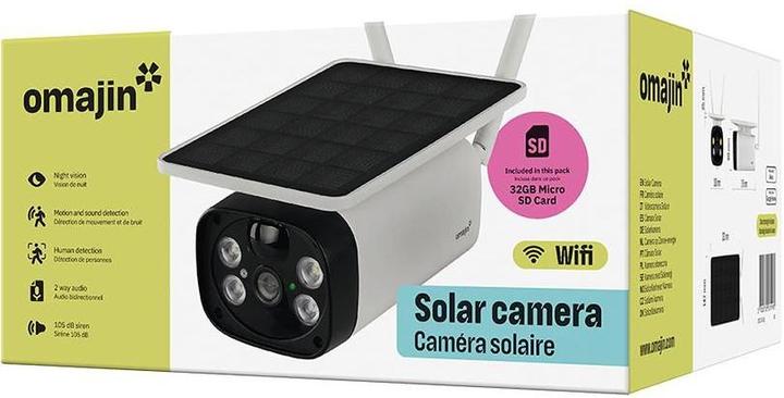 Actual product image Omajin Network camera OMA-OSC-01-EU Solar/battery/HD/alarm system (1920 x 1080 Pixels)