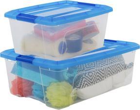 Produktbild Iris Clear NTB Aufbewahrungsbox 30,0 l transparent, blau 39,5 x 57,5 x 20,5 cm (30 l)
