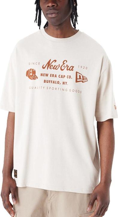 Produktbild New Era Oversize Shirt - HERITAGE PATCH stone beige - S (S)