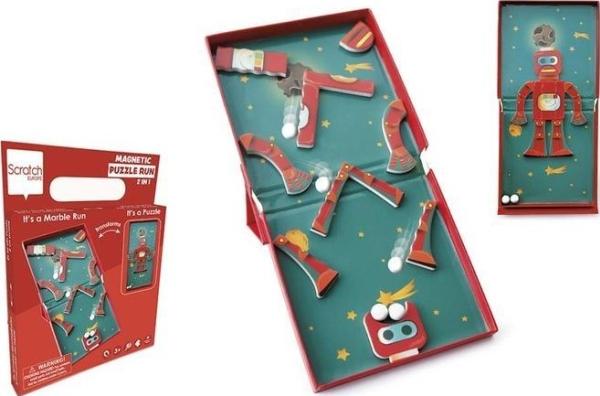 Actual product image Scratch Magnet game robot (11 pieces)