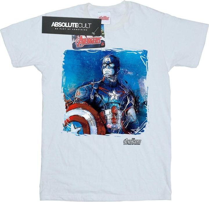 Actual product image Captain America Mens Art Cotton T-Shirt (3XL)