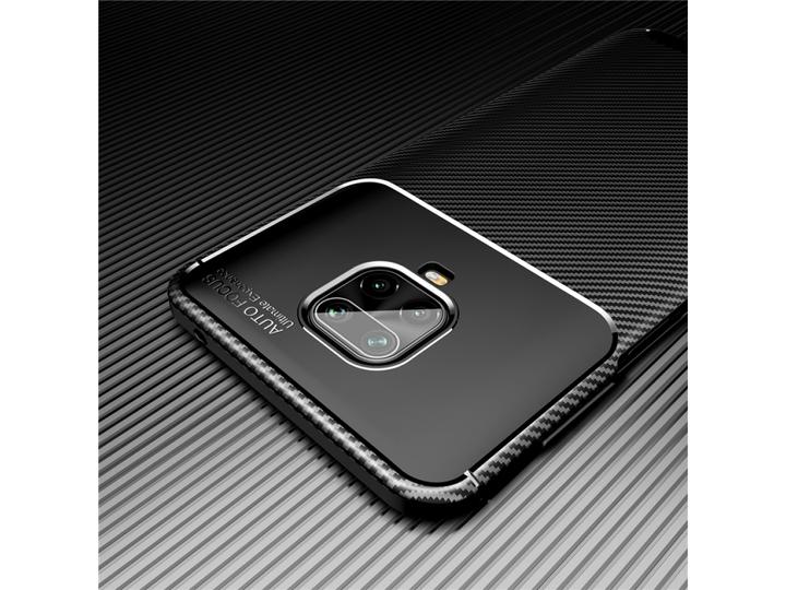 Actual product image Screenguard Xiaomi Redmi Note 9 Pro Cover Carbon Design TPU Case (Xiaomi Redmi Note 9 Pro)