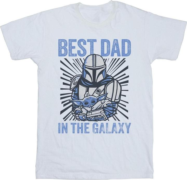 Star Wars Mandalorian Best Dad Galaxy TShirt