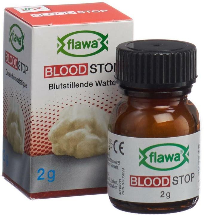 Actual product image Flawa Blood Stop haemostatic cotton wool sterile