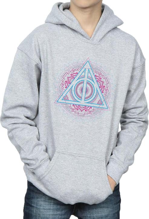 Image du produit - Sweat à capuche NEON DEATHLY HALLOWS - Garçon (140, 146)