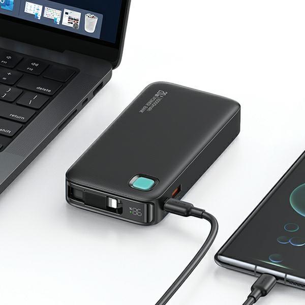 Immagine prodotto Usams Powerbank ze zwijanym kablem Retrattile Lightning 10000 mAh PD 20W Fast Charge XY Series biał (10000 mAh, 50 W)