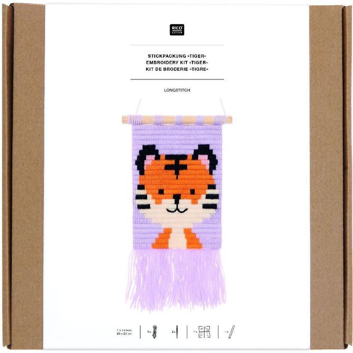 Image du produit Rico Design Kit de broderie Longstitch Tigre.100231