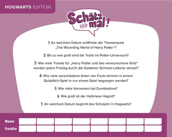 Actual product image Schätz mal! Hogwarts Edition (German)