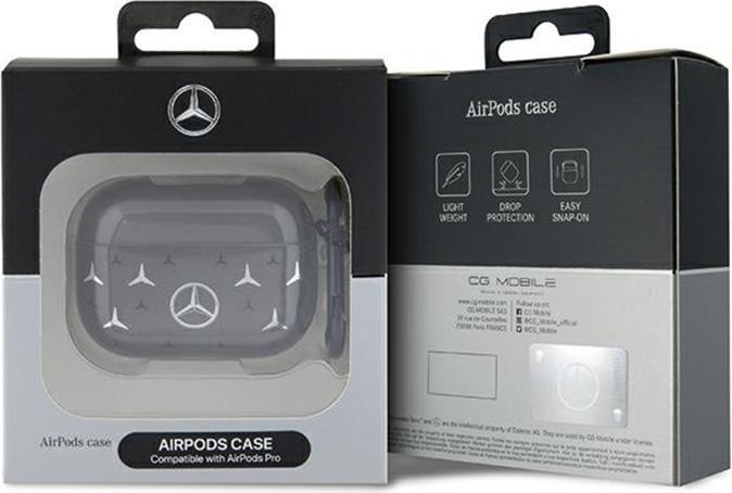 Actual product image Mercedes-Benz Mercedes MEAP8DPMGS AirPods Pro cover czarny/black Large Star Pattern (Headphone bag)