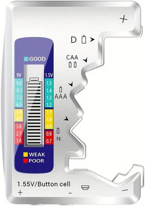 PhoneLook Intelligenter universal Batterien Tester mit integrierter LED Anzeige der Batterieladung