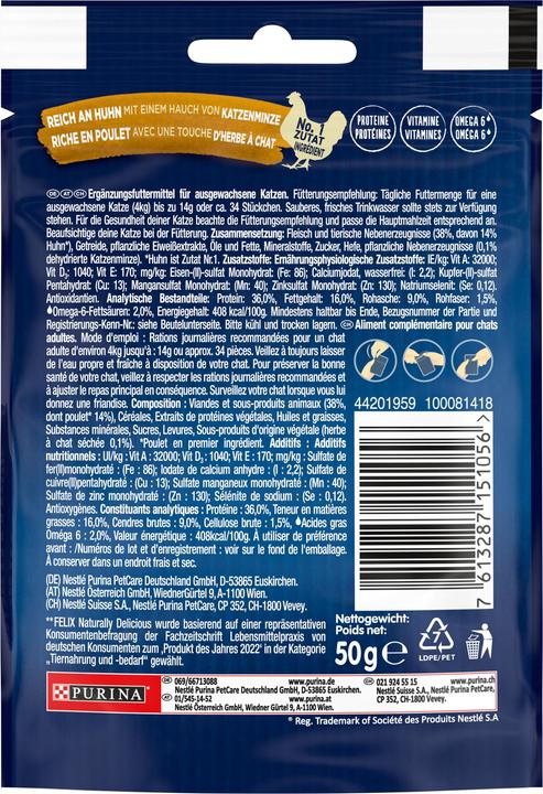Image du produit Felix Snack Naturally Delicious 50g (Adulte, 1 pcs, 50 g)