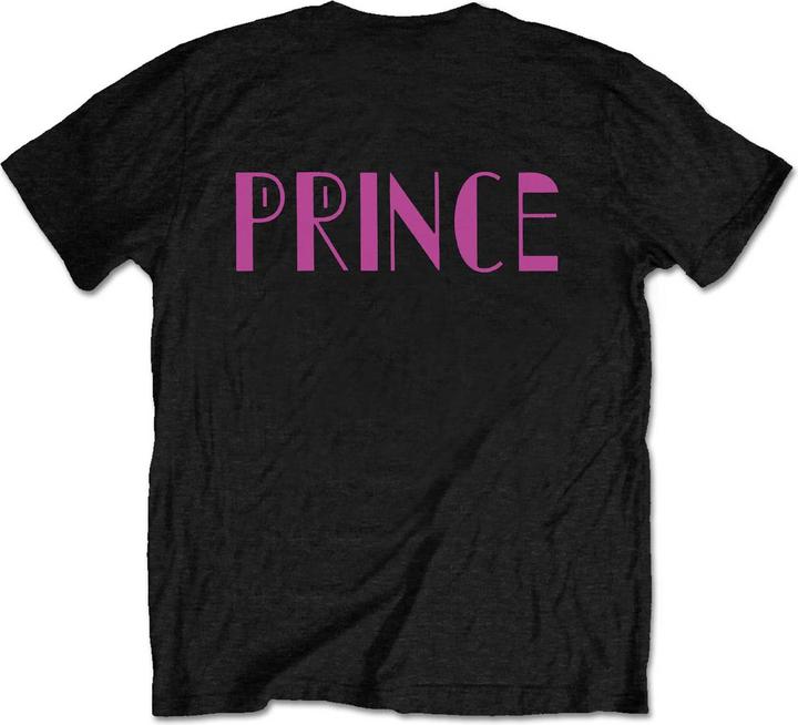 Actual product image Prince Unisex Adult Many Faces Back Print Cotton T-Shirt (XXL)