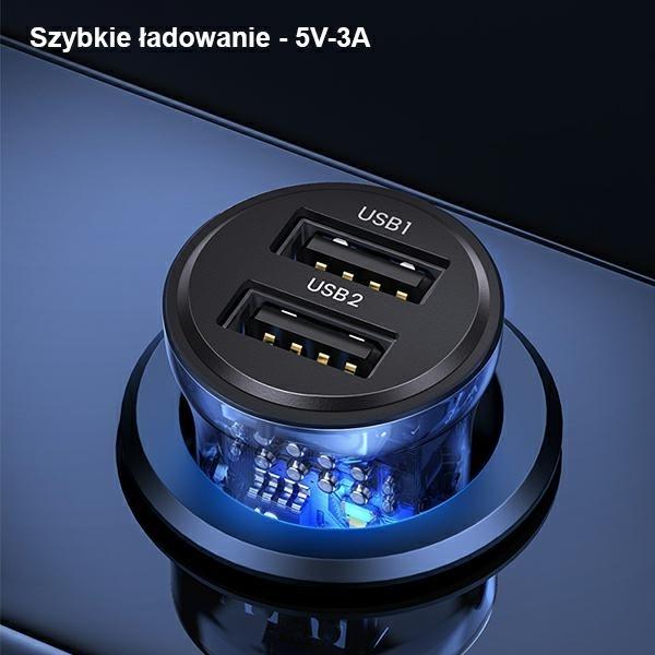 Produktbild Usams lad. sam. C31 3A 2xUSB-A Fast Charge niebieskiblue CC162CC02 US-CC162