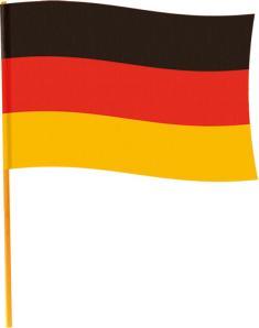 Produktbild Riethmüller Fahne Deutschland mit Stab, 70x90 cm