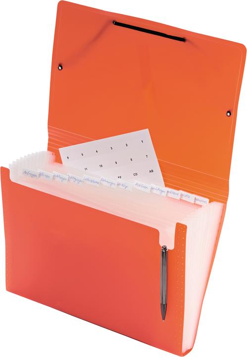 Image du produit Kolma Fardes à compartiments Easy A4 medium 12 onglets orange (A4, 1 x)