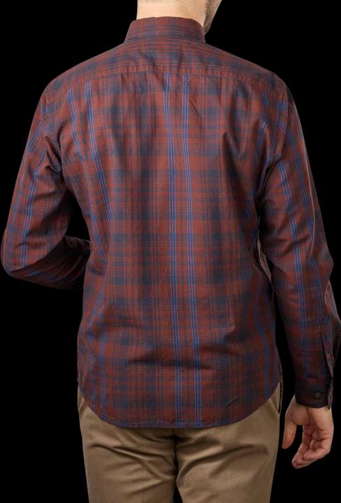 Produktbild Marc O'Polo Button Down Shirt Chest Pocket Multi/Crimson Bro (S)