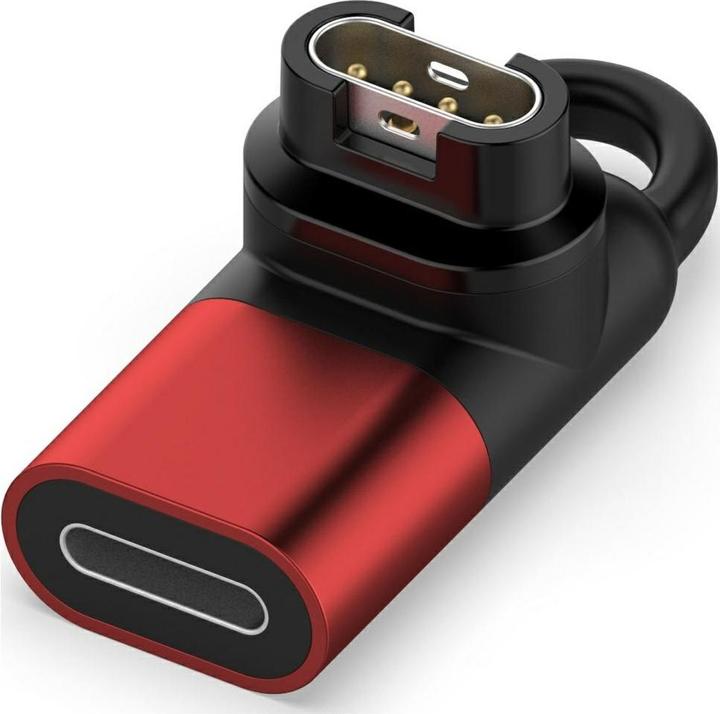 Actual product image Beline Adapter Lightning for Charging Garmin Watches red