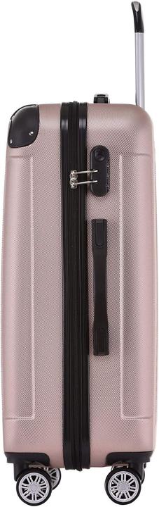 Immagine prodotto Beibye Valigetta da viaggio a ruote gemelle 3 pezzi Colori oro rosa (M (50 - 90l), L (90 - 115l), XL (da 115l))