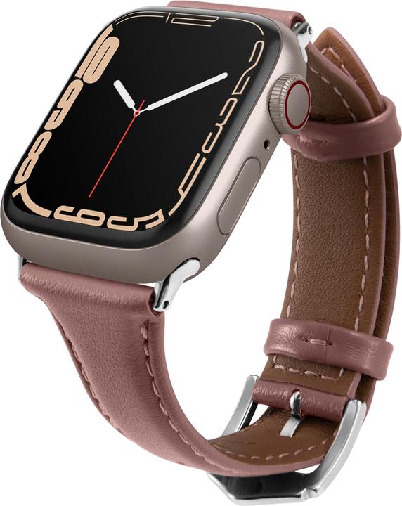 Produktbild Spigen Kajuk Apple Watch Leather Strap 4/5/6/7/8 / SE 40/41 mm Pink (40 mm, 41 mm, Genuine Leather, Apple Watch Series 4, Apple Watch Series 5, Apple Watch Series 6, Apple Watch Series 7, Apple Watch Series 8, Apple Watch Series 9, Apple Watch SE)