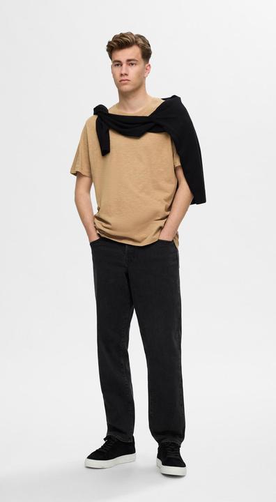 Actual product image Selected Homme Flame yarn cotton T-shirt (L)
