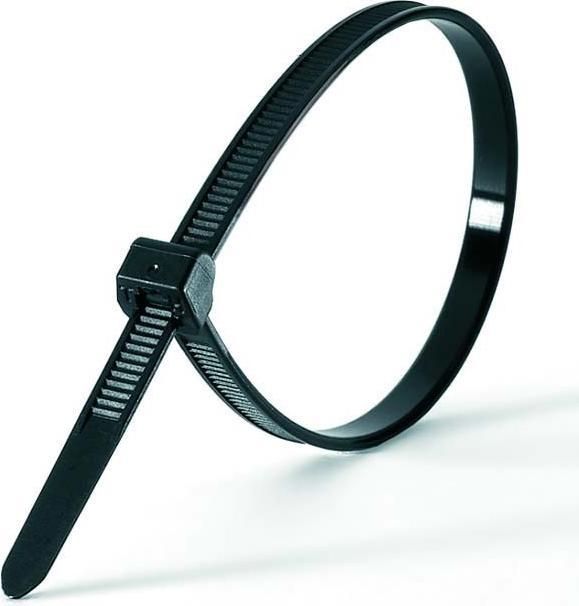 Actual product image HellermannTyton Cable tie 4,6x200mm black (Plastic cable ties, 200 mm, 100 pcs.)