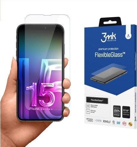 Actual product image 3MK hybrid glass FlexibleGlass for iPhone 15 6,1" (1 Piece, Apple iPhone 15)
