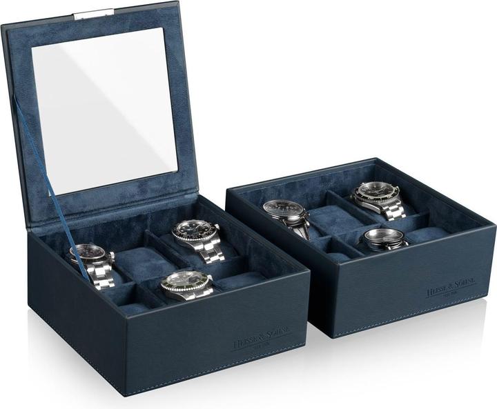 Immagine prodotto Heisse & Söhne Mirage L impilabile - Top: Scatola per 6 orologi - Blu