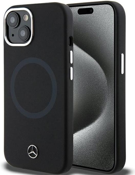 Mercedes MEHMP15S23SCMK iPhone 15 6.1" czarny/black hardcase Silicone Bicolor MagSafe (Apple iPhone 15)