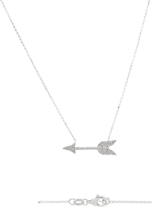 Actual product image Leyda Chain Arrow (Synthetic stone, Silver, 42 cm)