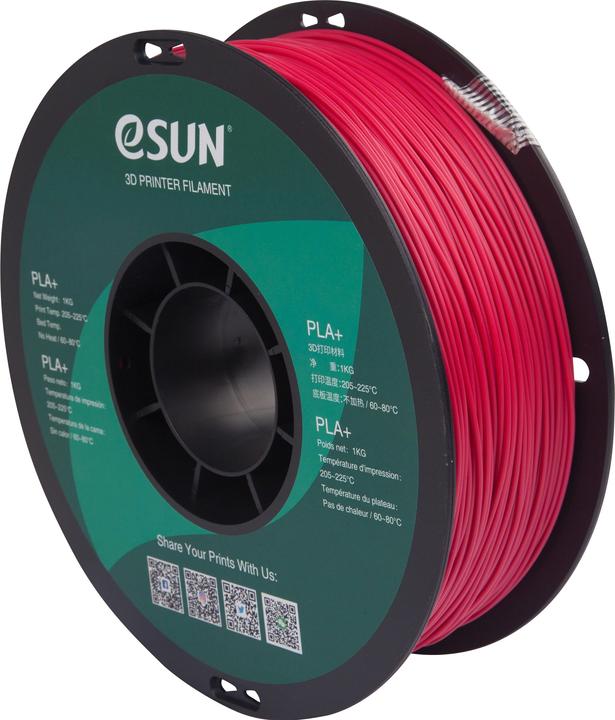 Image du produit eSUN Filament PLA+ Magenta 1.75mm 1Kg (PLA+ LECTURE, 1.75 mm, 1000 g, Violet)